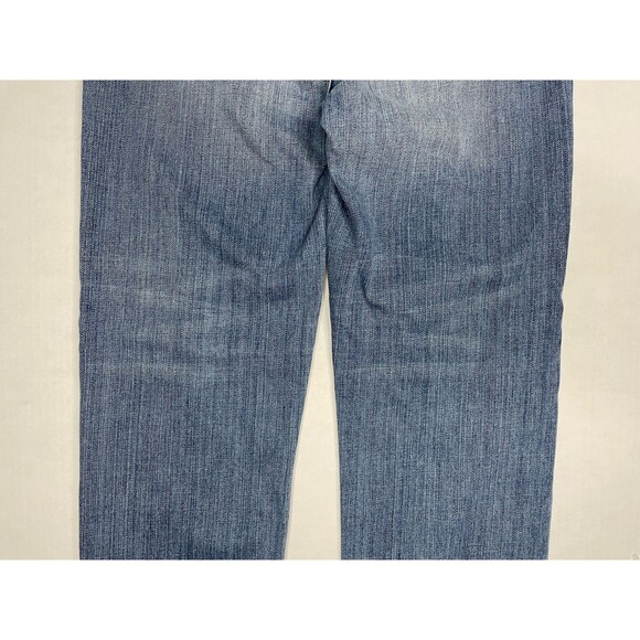 True Religion Jeans Womens 28 Relaxed Straight Distressed Ombre Raw Hem USA Y2K - Picture 11 of 15